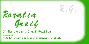 rozalia greif business card